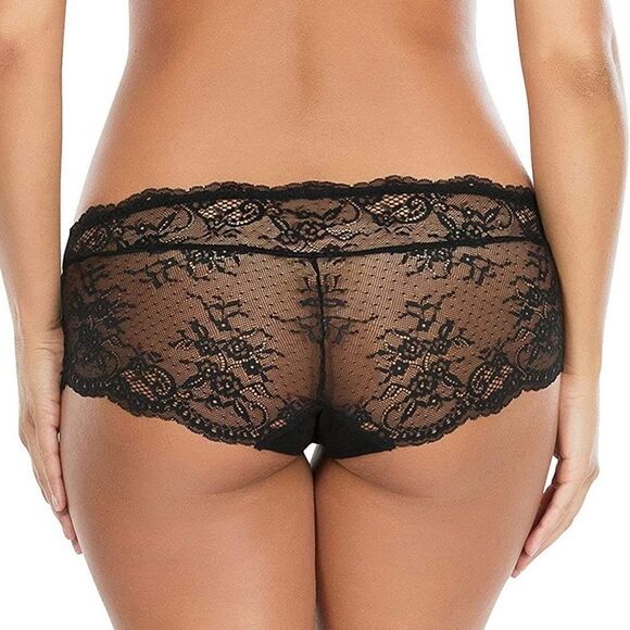 Sandrine Black Lace Hipster Underwear Large NEW - Picture 2 of 5
